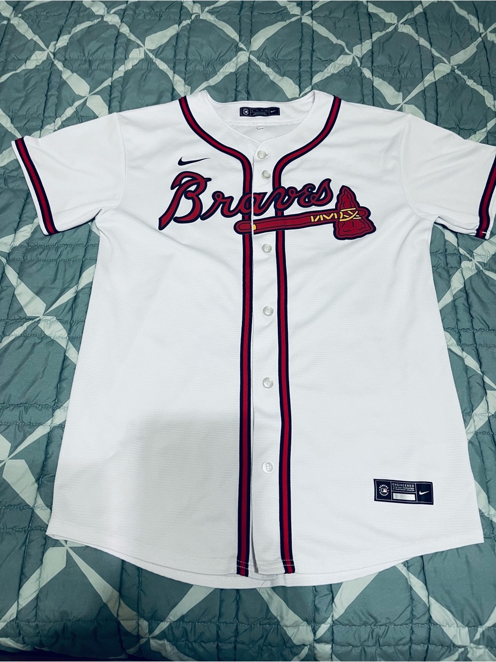 Kids White Atlanta Braves Baseball Jersey by Nike